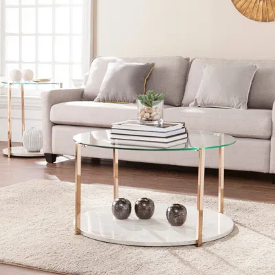 Sei Avenida Cocktail Table Glam Style Warm Gold