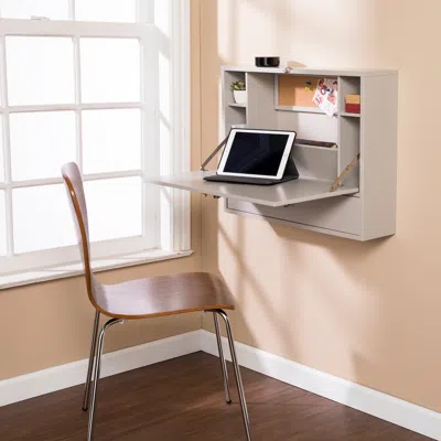 Sei Benwick Wall Mount Laptop Desk Universal Style Gray