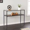 Sei Bladeston Glass Top Console Table