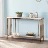 Sei Brexlyn Faux Stone Console Table