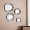 Sei Callari Silver Sphere Wall Mirror 4pc Set Hammered Silver