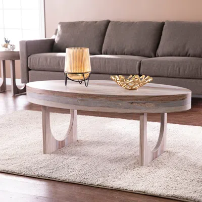 Sei Chadkirk Faux Marble Cocktail Table