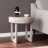 Sei Chadkirk Round Faux Marble End Table