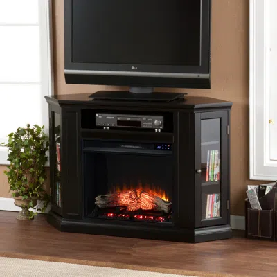 Sei Claremont Electric Corner Touch Screen Fireplace With Storage
