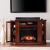 Sei Claremont Electric Corner Touch Screen Fireplace With Storage