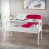 Sei Clyden Midcentury Modern Writing Desk With Storage White