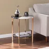 Sei Cortinada Round Faux Marble End Table