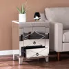 Sei Cresheim Mirrored End Table With Drawers