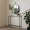 Sei Darrin Narrow Mini Console Table With Mirrored Top Black