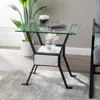 Sei Darvette Glass-top End Table