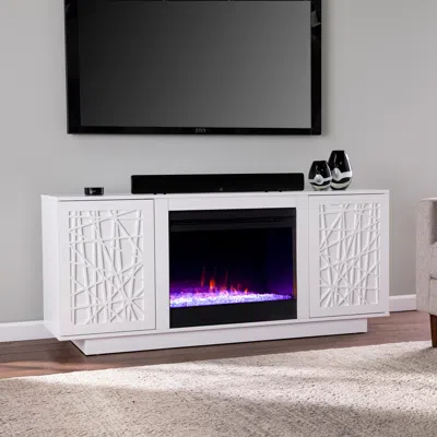 Sei Delgrave Color Changing Fireplace With Media Storage