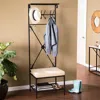 Sei Dovanti Entryway Storage Rack Bench Seat