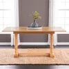 Sei Edenderry Farmhouse Folding Trestle Console To Dining Table Natural Oak