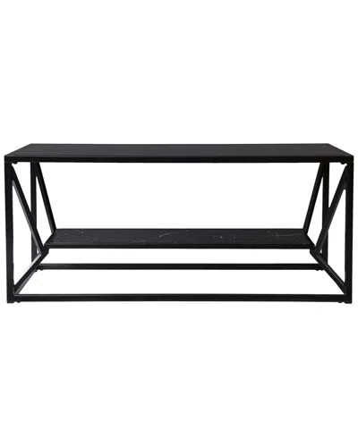 Sei Furniture Argall Storage Cocktail Table In Black
