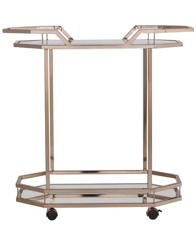 Sei Furniture Ari Art Deco Bar Cart In Brown