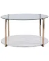 Sei Furniture Avenida Glam Cocktail Table In Gold