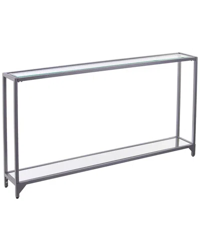 Sei Furniture Bergen Narrow Metal Console In Gray