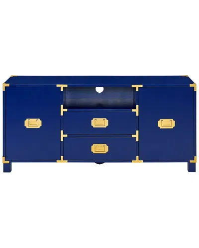 Sei Furniture Campaign Entertainment Console In Blue