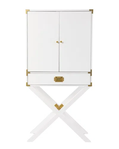 Sei Furniture Campaign Tall Bar Cabinet In White