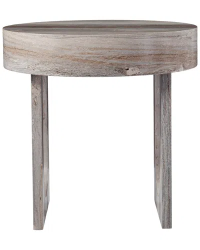 Sei Furniture Chadkirk Round End Table In Gray