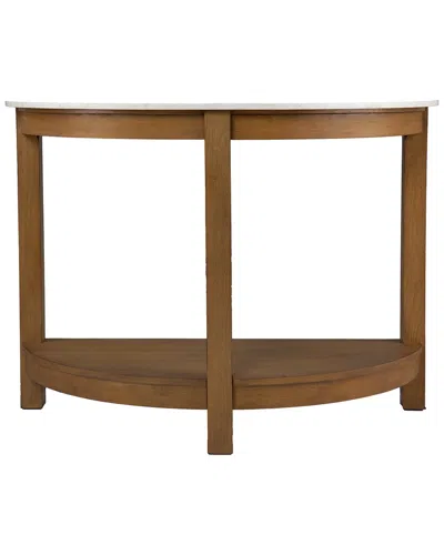 Sei Furniture Chandlen Demilune Console Table In Brown