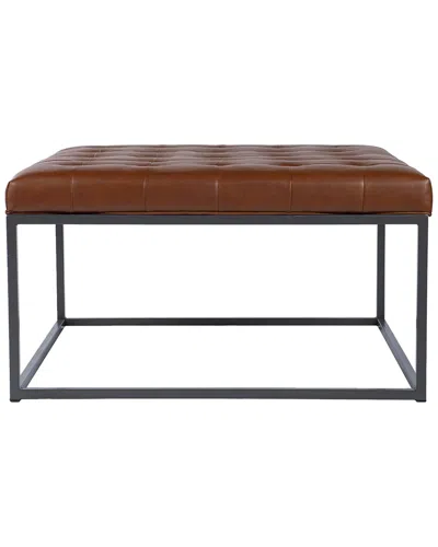 Sei Furniture Ciarin Upholstered Cocktail Ottoman In Brown