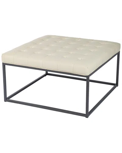 Sei Furniture Ciarin Upholstered Cocktail Ottoman In Black