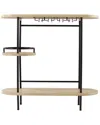 Sei Furniture Dagney Wine/bar Table With Glassware Storage In Neutral