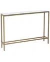 Sei Furniture Darrin Narrow Mini Console Table With Mirrored Top In Brown