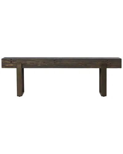 Sei Furniture Dunlin Rustic Industrial Bench In Brown