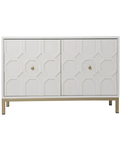Sei Furniture Gramdlynn 2 Door Accent Table In White