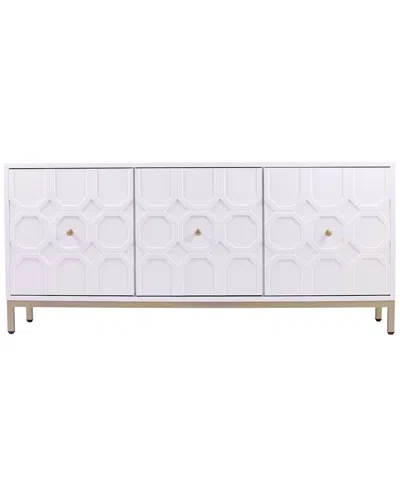 Sei Furniture Gramdlynn 3 Door Cabinet In White