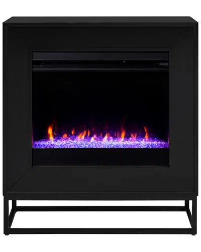Sei Furniture Holly & Martin Frescan Color Changing Electric Fireplace In Black