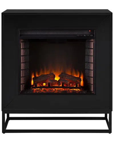 Sei Furniture Holly & Martin Frescan Contemporary Electric Fireplace In Black