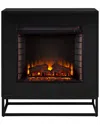 Sei Furniture Holly & Martin Frescan Contemporary Electric Fireplace In Black
