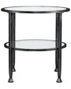 Sei Furniture Jaymes Metal & Glass Round End Table