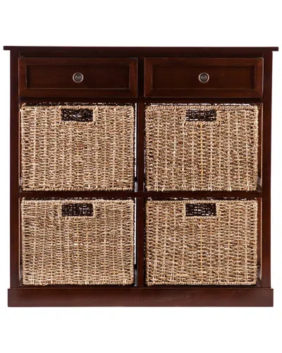 Sei Furniture Kenton 4 Basket Storage Chest In Brown
