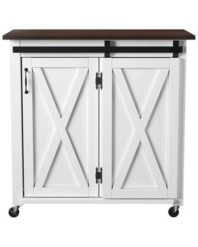Sei Furniture Leshire Kitchen Cart In White