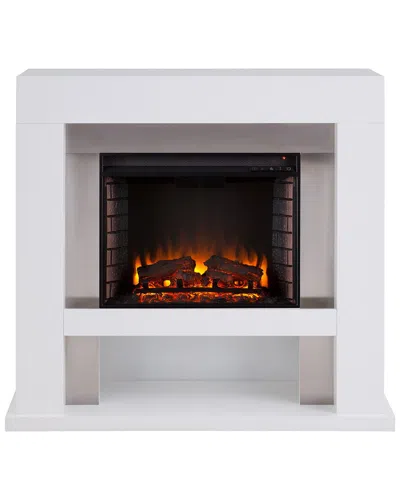 Sei Furniture Lirrington Stainless Steel Fireplace