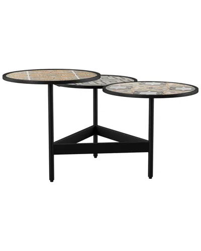 Sei Furniture Lorengo 3 Tier Cocktail Table In Black