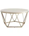 Sei Furniture Luna Round Coffee Table In Gold