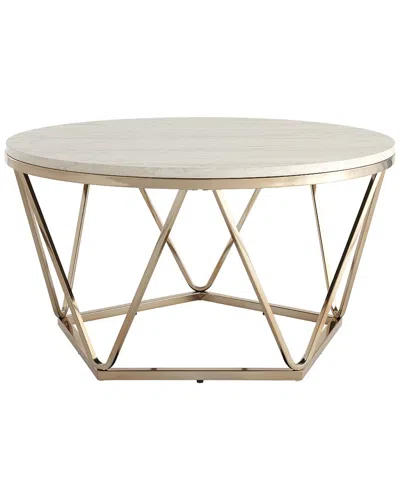 Sei Furniture Luna Round Coffee Table In Gold
