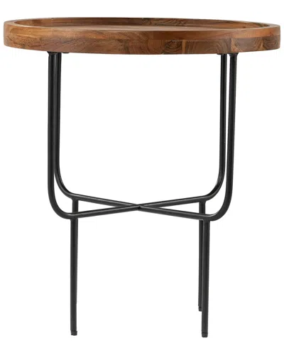 Sei Furniture Marisdale Round End Table In Brown