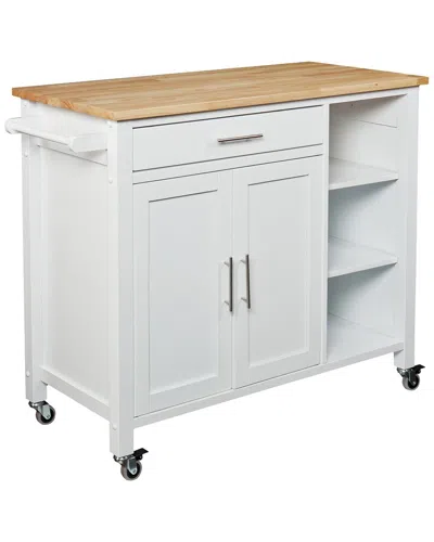 Sei Furniture Martinville Kitchen Cart In White