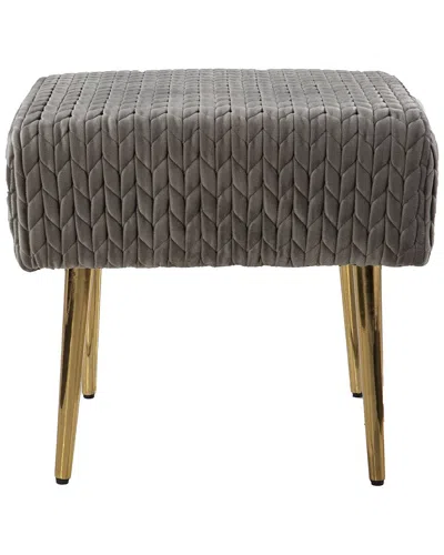 Sei Furniture Medlana Woven Ottoman In Gray
