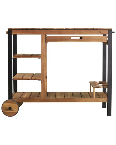 Sei Furniture Murcott Outdoor Bar Cart In Brown