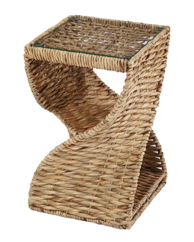Sei Furniture Nivala Hyacinth Accent Table In Brown