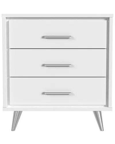 Sei Furniture Oren Bedside Table W/drawers In White