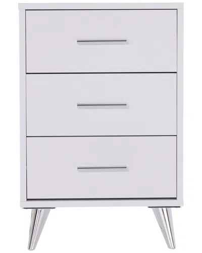 Sei Furniture Owen Modern Storage Nightstand In White