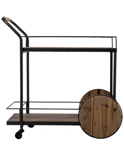 Sei Furniture Pemton Wood Bar Cart In Brown